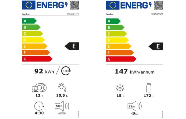 Küche & Concept Bild 1 Energie-Label E und Bild 2 Energie-Label E