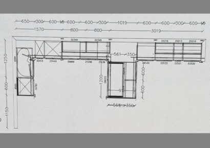 Nobilia Screen Taupegrau Maße 185cm x 406cm x 185cm und Block 150 cm Breit inkl. hochwertiger Miele Geräte